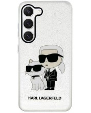 Калъф Karl Lagerfeld - Glitter K and C, Galaxy S23 Plus, прозрачен -1